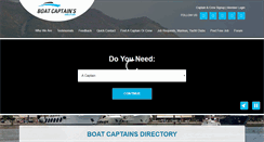 Desktop Screenshot of boatcaptainsdirectory.com